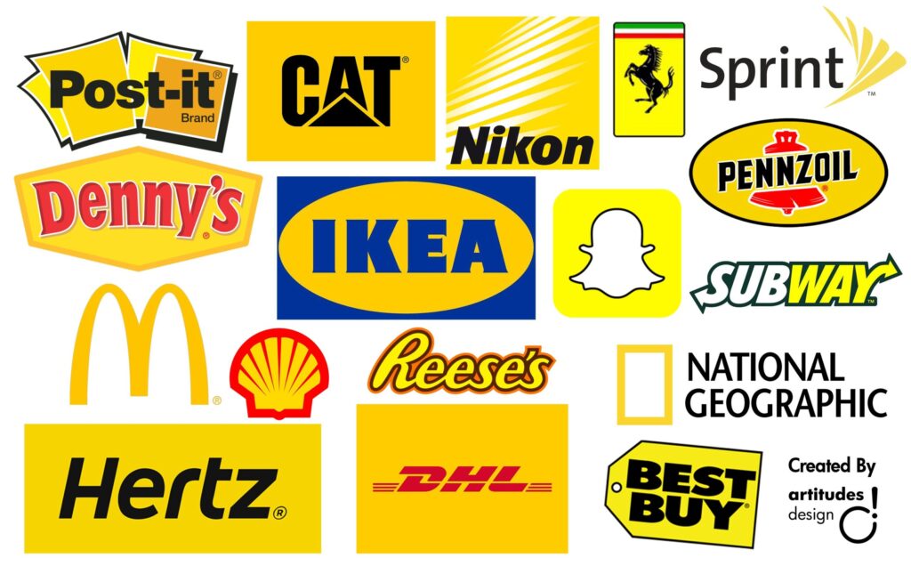 logotipos famosos de color amarillo
